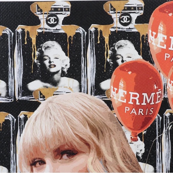 TAYLOR SWIFT Graphic Pop Art Print by D.E.A.T.H. NYC with Hermes-Chanel-Monroe - Picture 3 of 11
